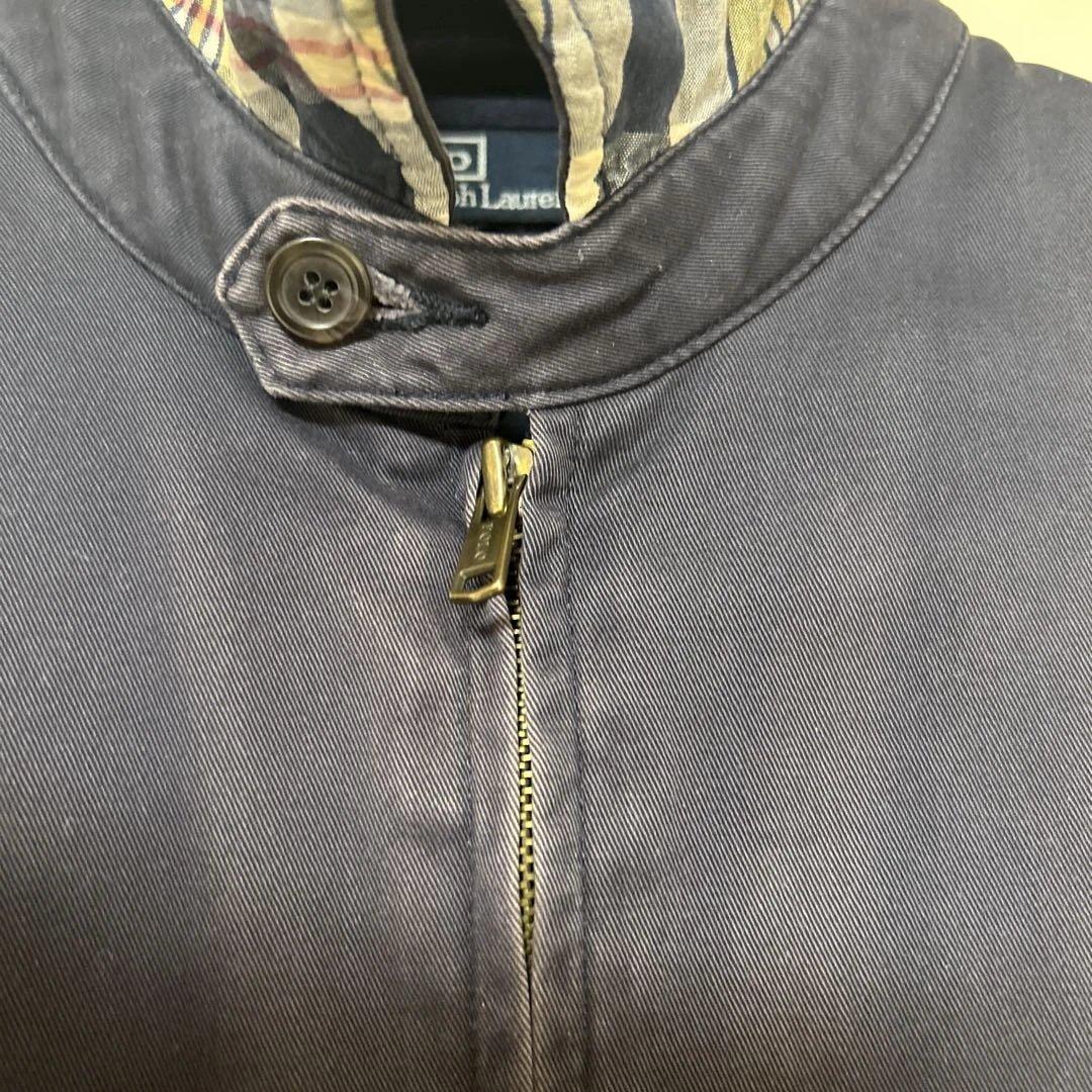 希少三角タグ 80s ラルフローレン スイングトップ ナス紺 ジャマイカ製