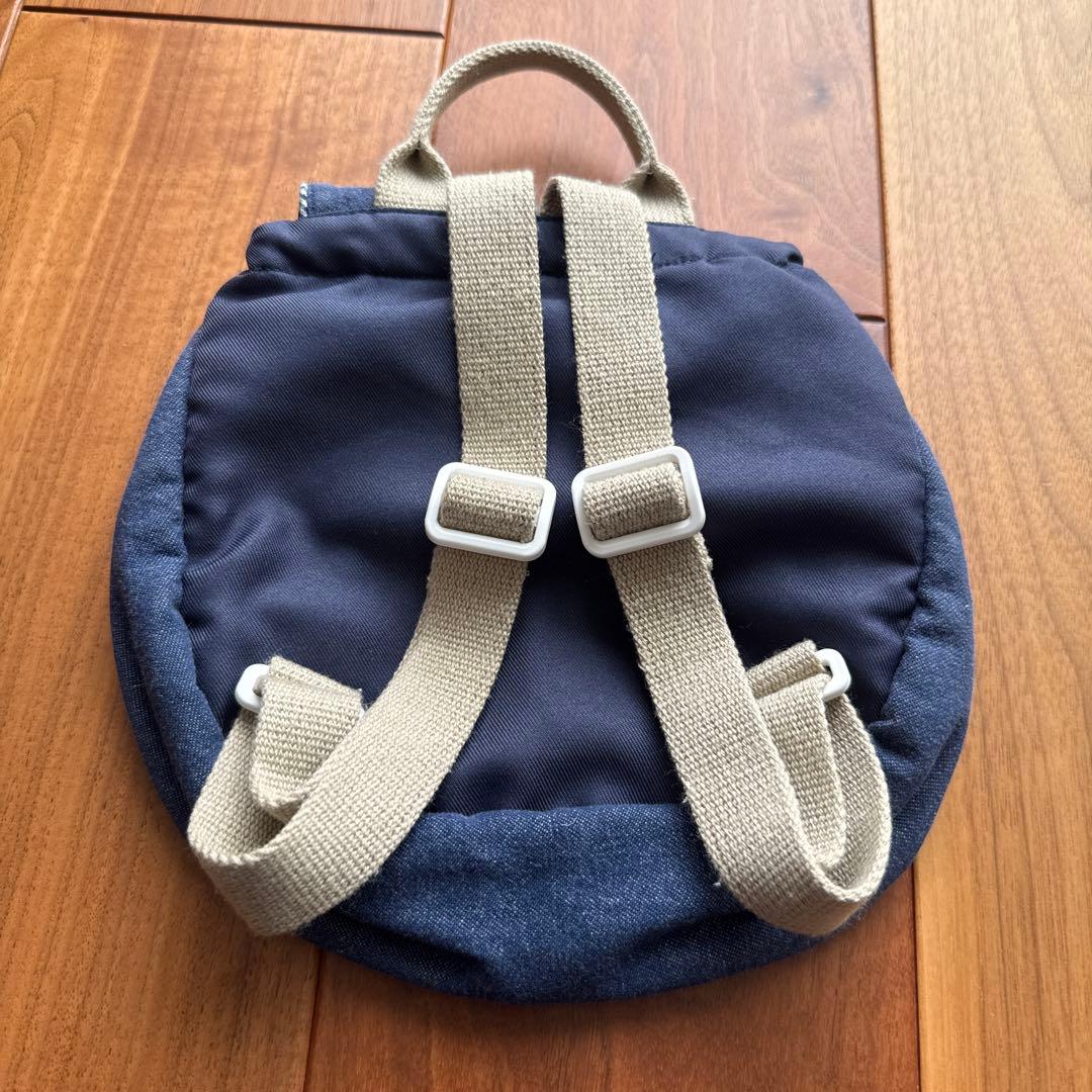 familiar デニムブルー クマと犬の刺繍リュック - メルカリ