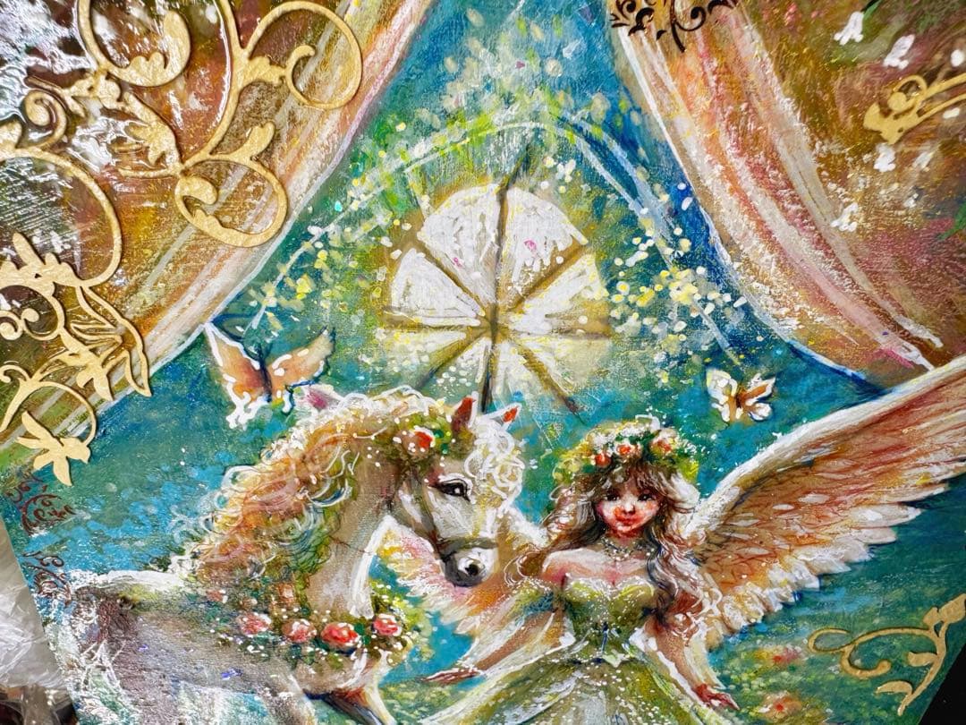 a*a様 絵画原画《若草の光暦（ひかりごよみ）》旧暦新年、キラキラ　魂が芽吹く刻