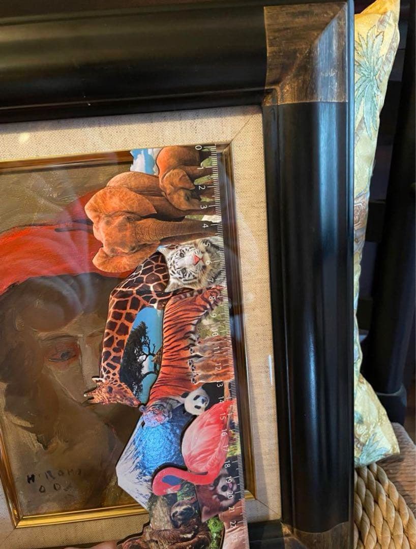 油彩画 赤い帽子 絵画 織田廣喜 少女 織田ひろき 美術品 アート おだ