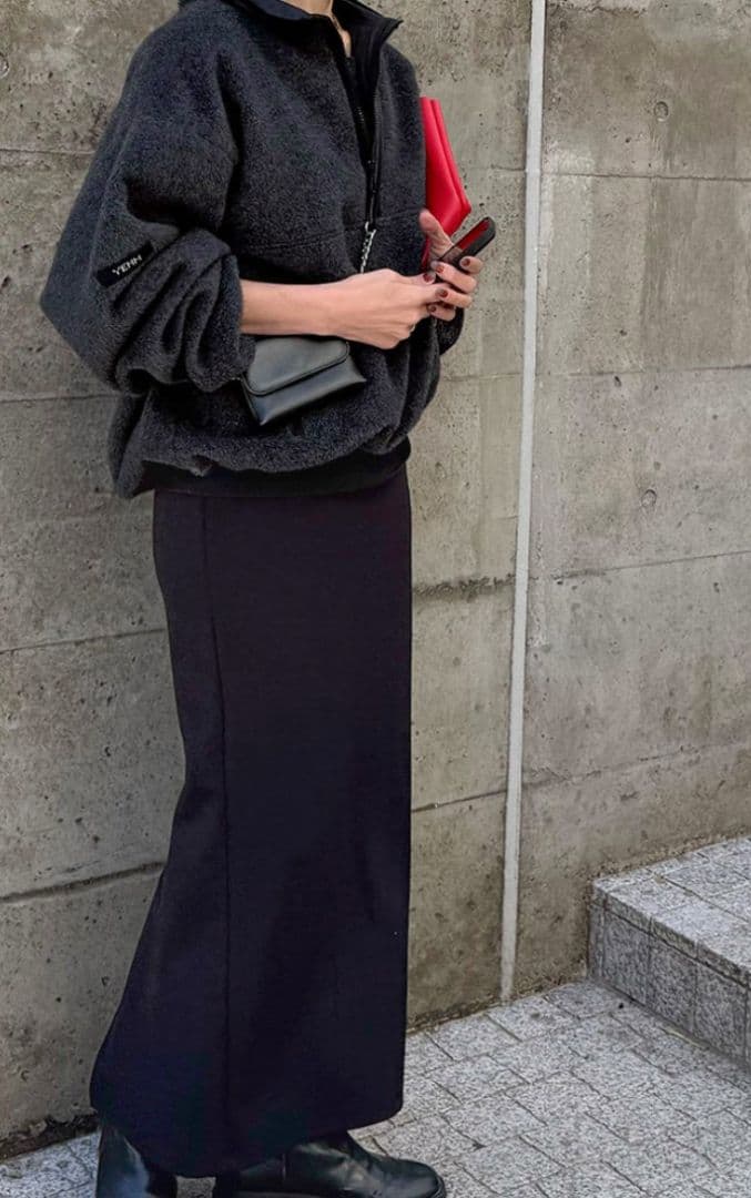 新品　YENN ADJUST SLIT SKIRT ブラック 38 YENN（イェン） アジャスト スリットスカート / ロング タイト