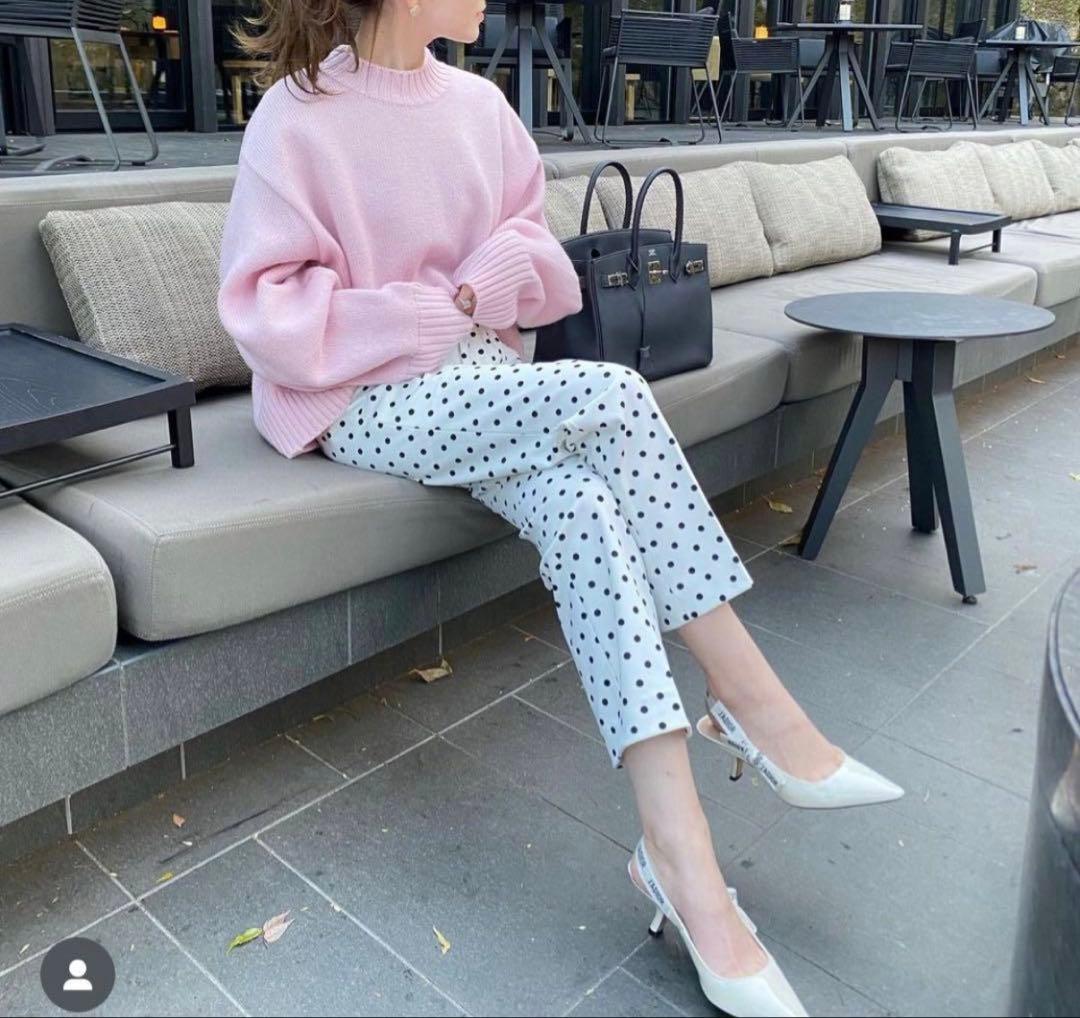 hyeon《へヨン》　パンプキンニット　イチゴミルク