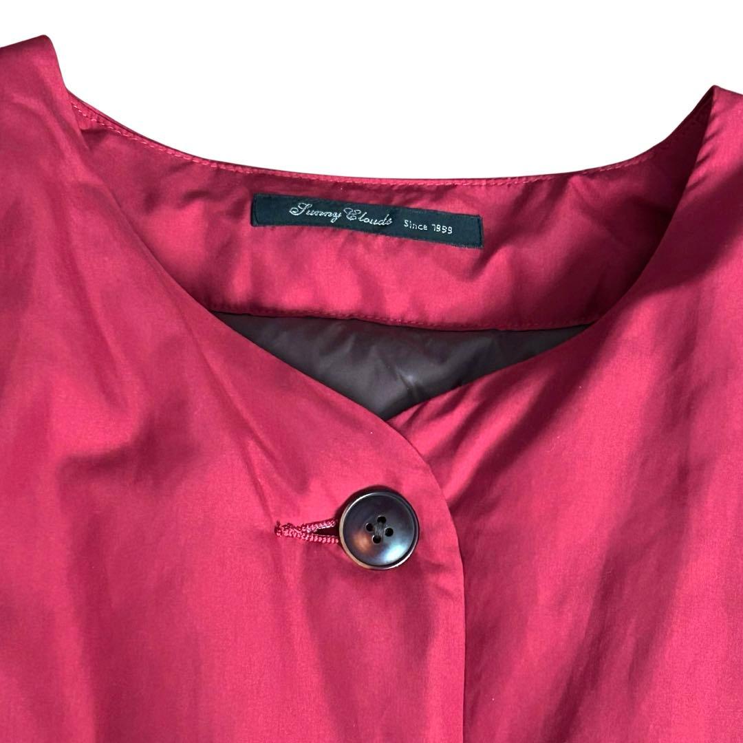 サニークラウズ 完売品 極薄ダウンコートノーカラー 赤 2XL - メルカリ