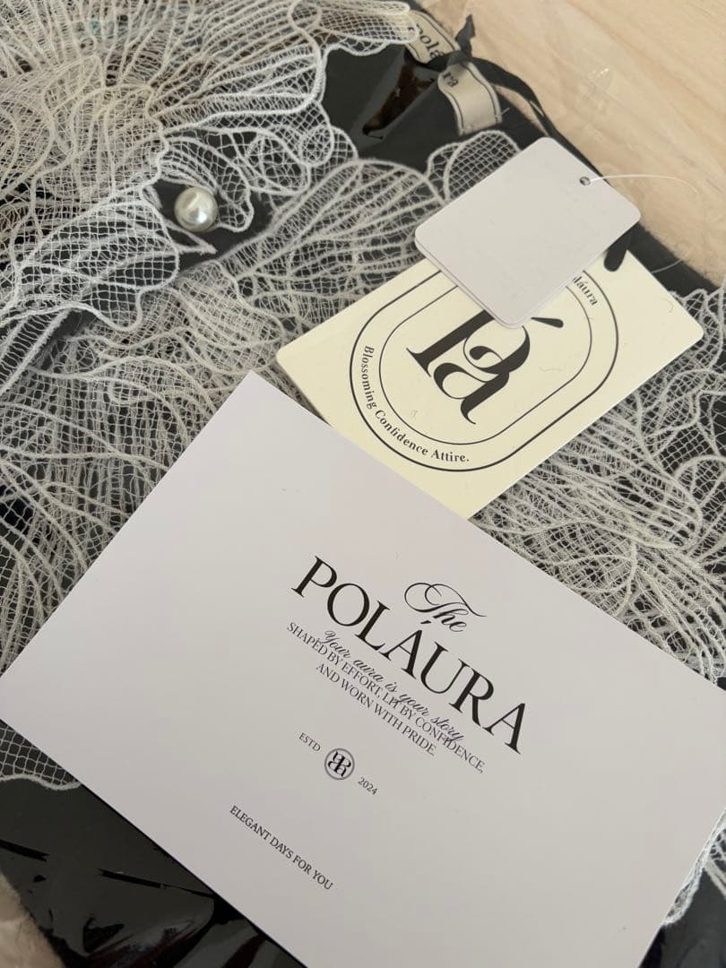 polaura ポローラ フラワーレースカーディガン - メルカリ