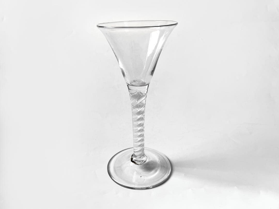 エアーツイストステムグラス オペークツイスト ツイストステム　ゴブレット　骨董 エアーツイストステムグラス オペークツイスト ツイストステム