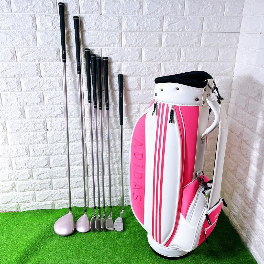 レディース ゴルフクラブ ハーフセット アディダス キャディバッグ