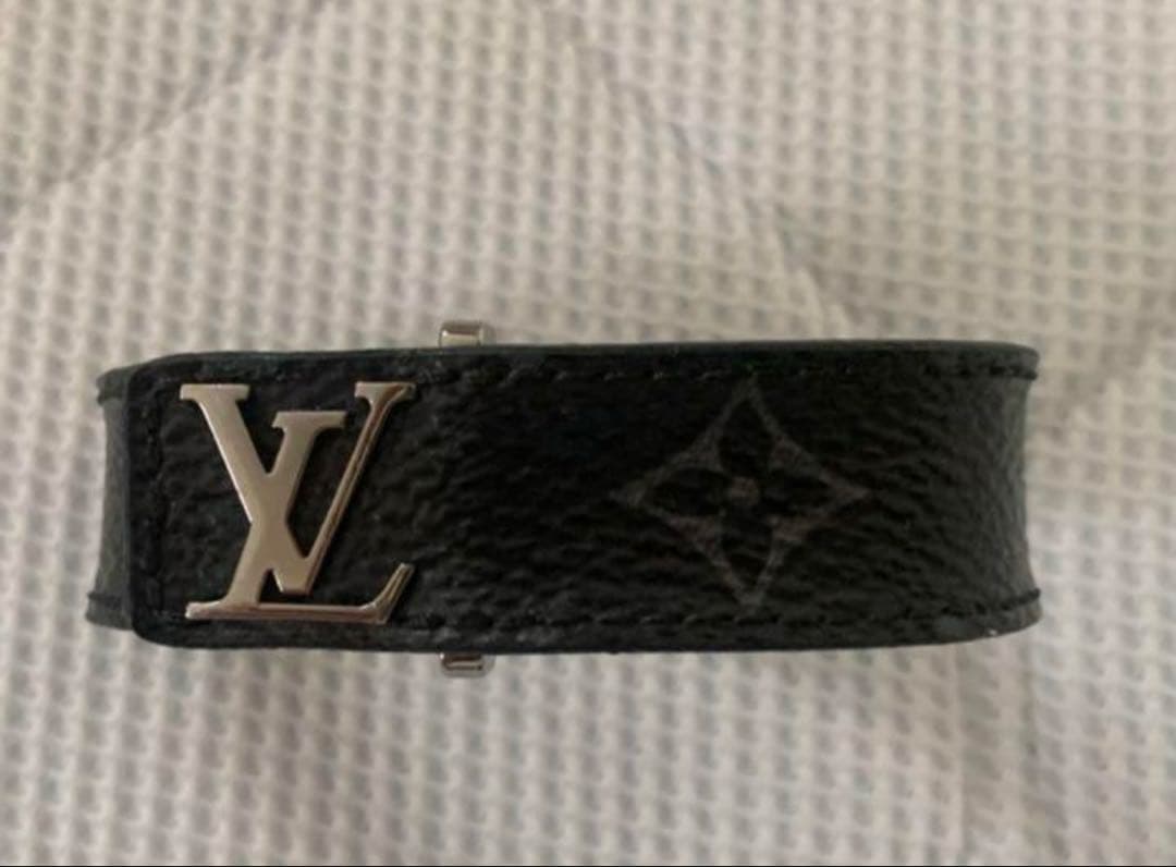 LOUIS VUITTON ブレスレット　ブラック　レザー　美品 中古・古着通販】LOUIS VUITTON (ルイ ヴィトン) レザーブレスレット