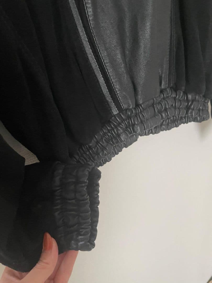 塩野かれんさん 私物 ヴィンテージ レザー切替 トップス