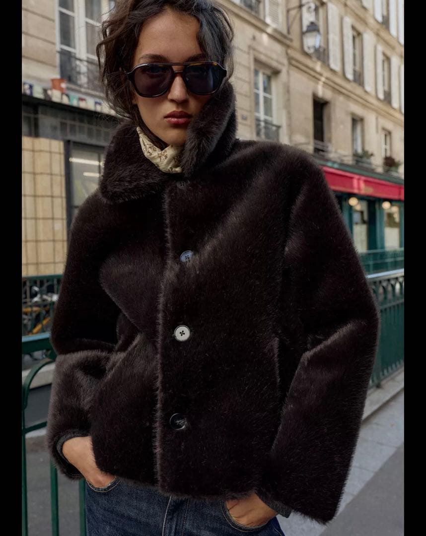 ZARA リバーシブルダブルフェイスフェイクレザージャケット - メルカリ