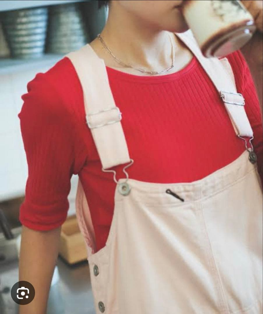 高山都さんコラボ】oblekt オブレクト カラーデニム サロペット S