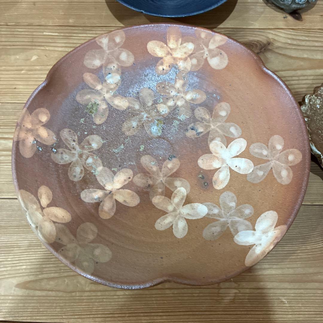 唐津焼 中野陶痴 花絵 信楽焼 高橋楽斎 葉型 岳山窯 マグカップ 皿