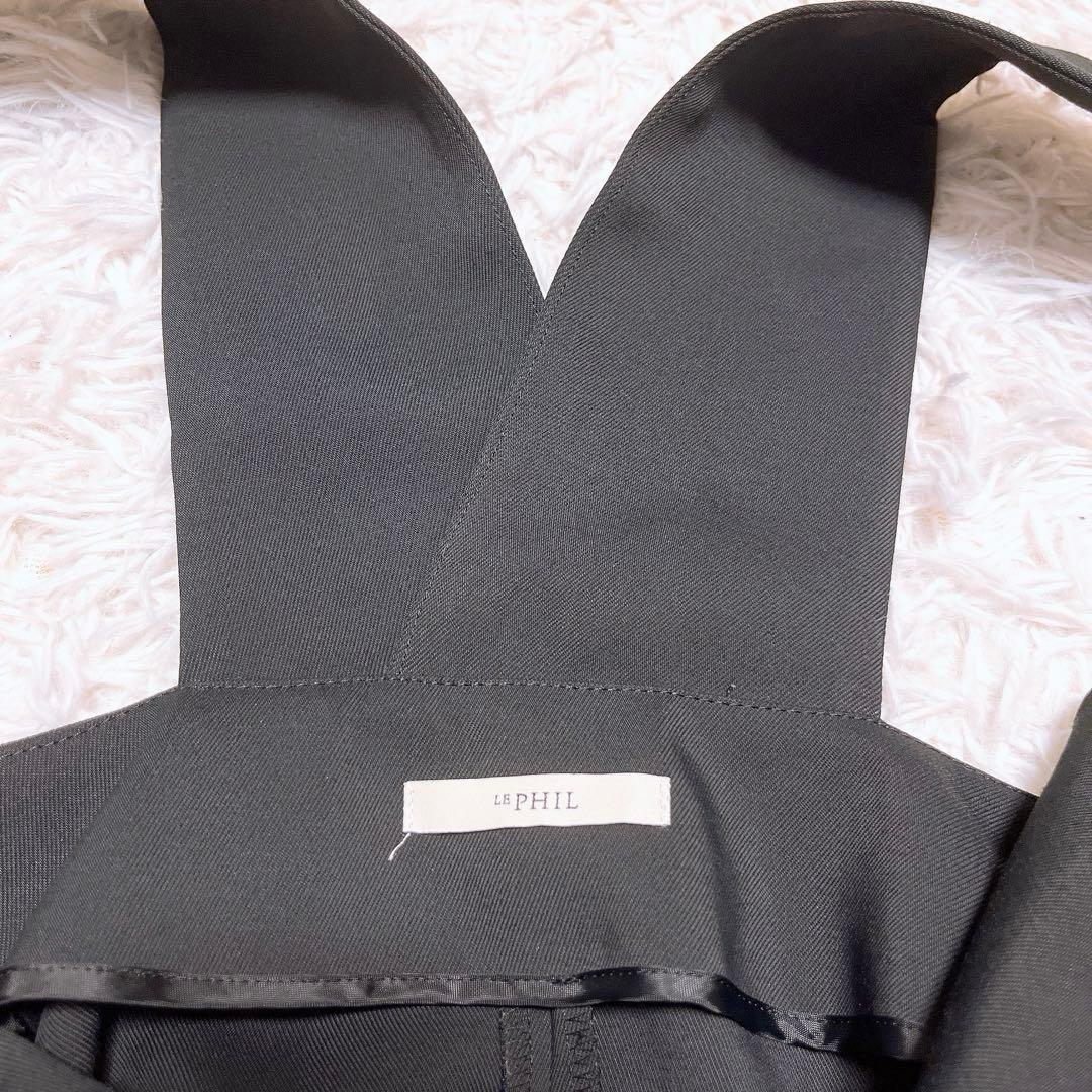 LE PHIL ライト ツイル ジャンパースカート ワンピース ジャンスカ 黒