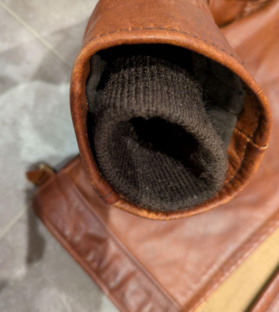 Schott レッドブラウンレザー ステアハイドトラッカージャケット