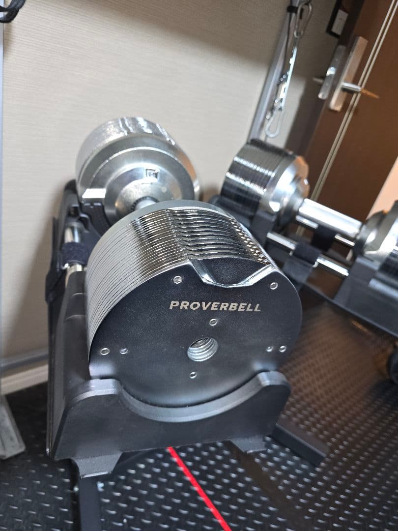【引取限定】ライシン　プロバーベル 41.5kg×2 シルバー スタンド付