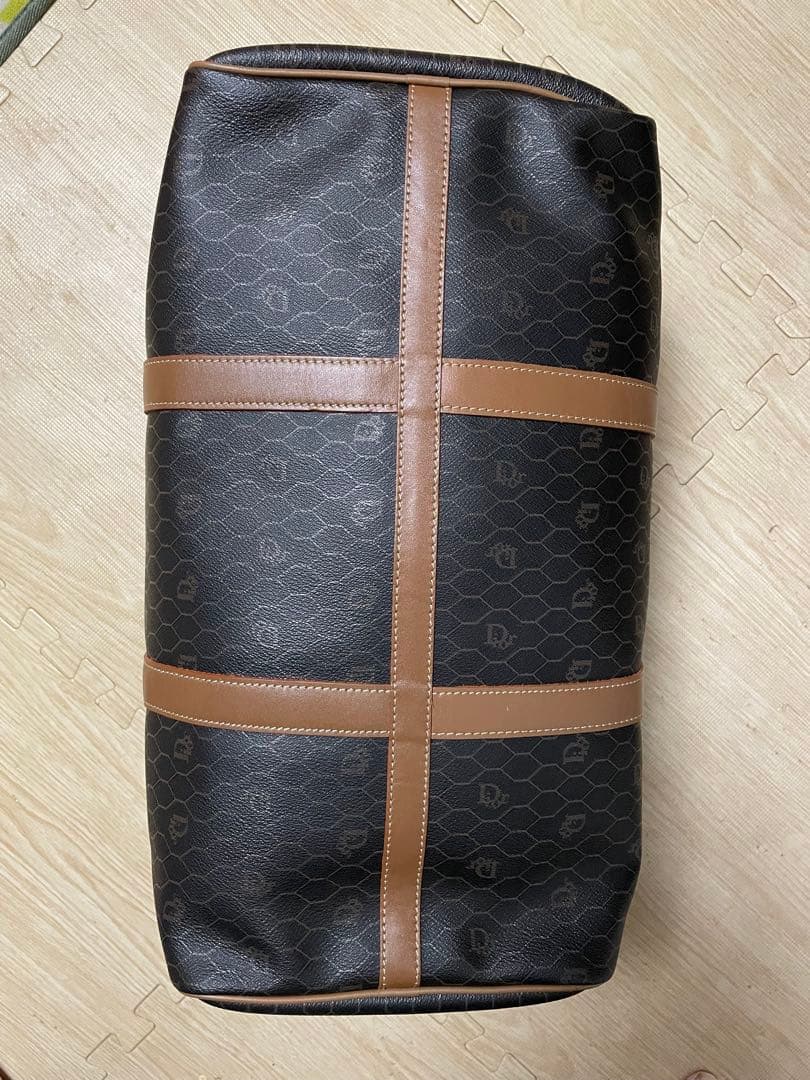 《美品》 Christian Dior ボストンバッグ ブラウン ハニカム 旅行