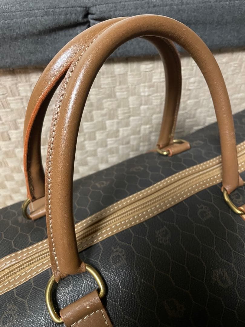 《美品》 Christian Dior ボストンバッグ ブラウン ハニカム 旅行