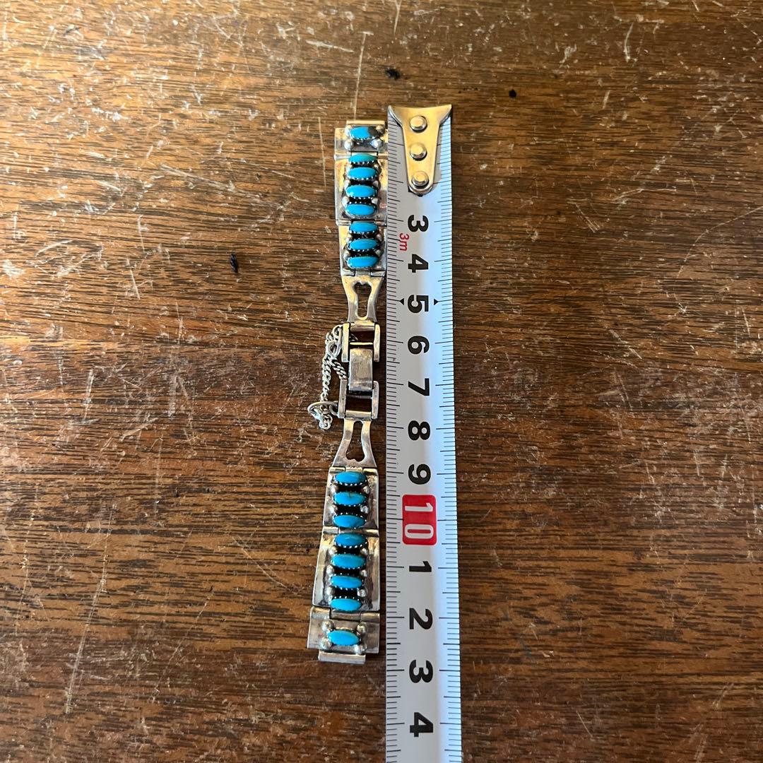 ヴィンテージ　シルバー　ターコイズウォッチブレスレット