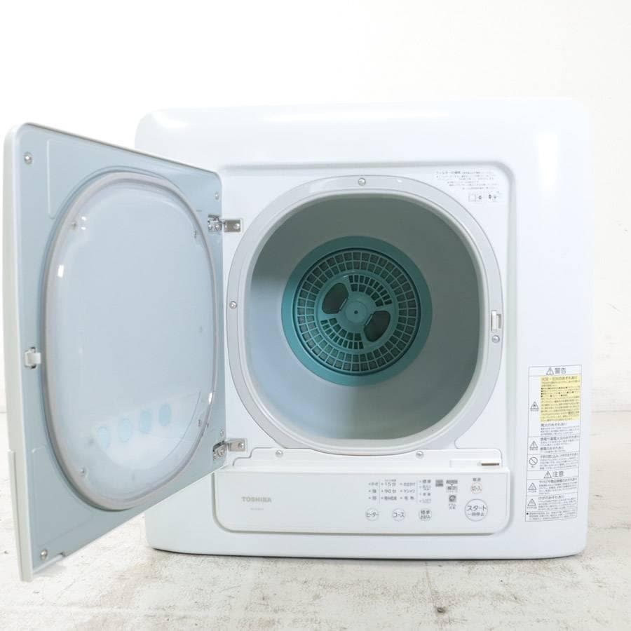 21年製 動作品 東芝 衣類乾燥機 4.5kg ED-458 ピュアホワイト 2