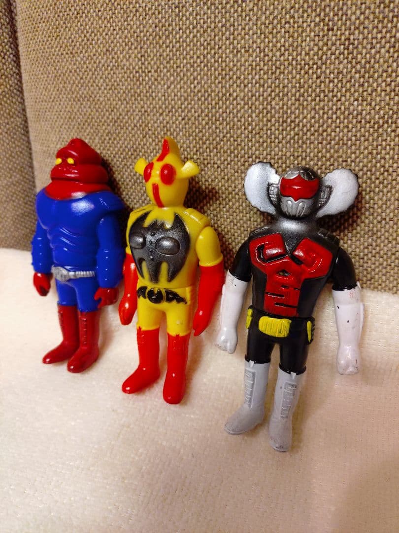 m*i様 貴重！当時モノ　アクマイザー3 ソフビ　3体セット！ブルマァク　タカト