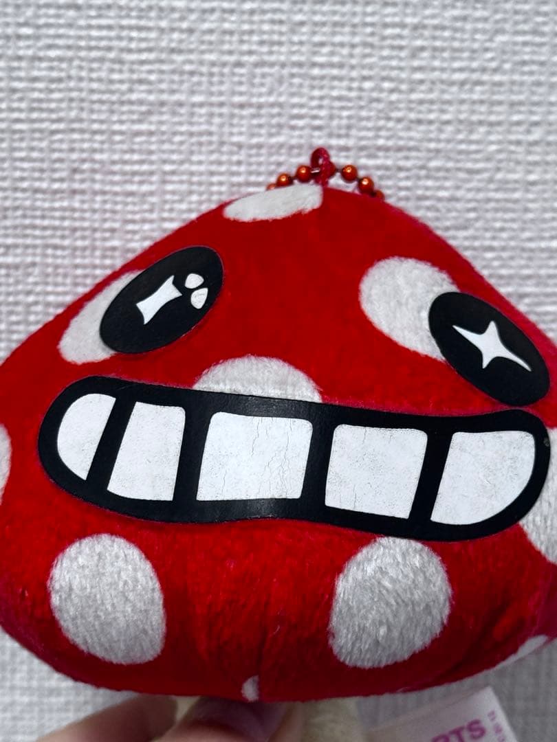 超希少 激レア　らんにょこ　ボールチェーン　マスコット ぬいぐるみ　きのこ　水玉