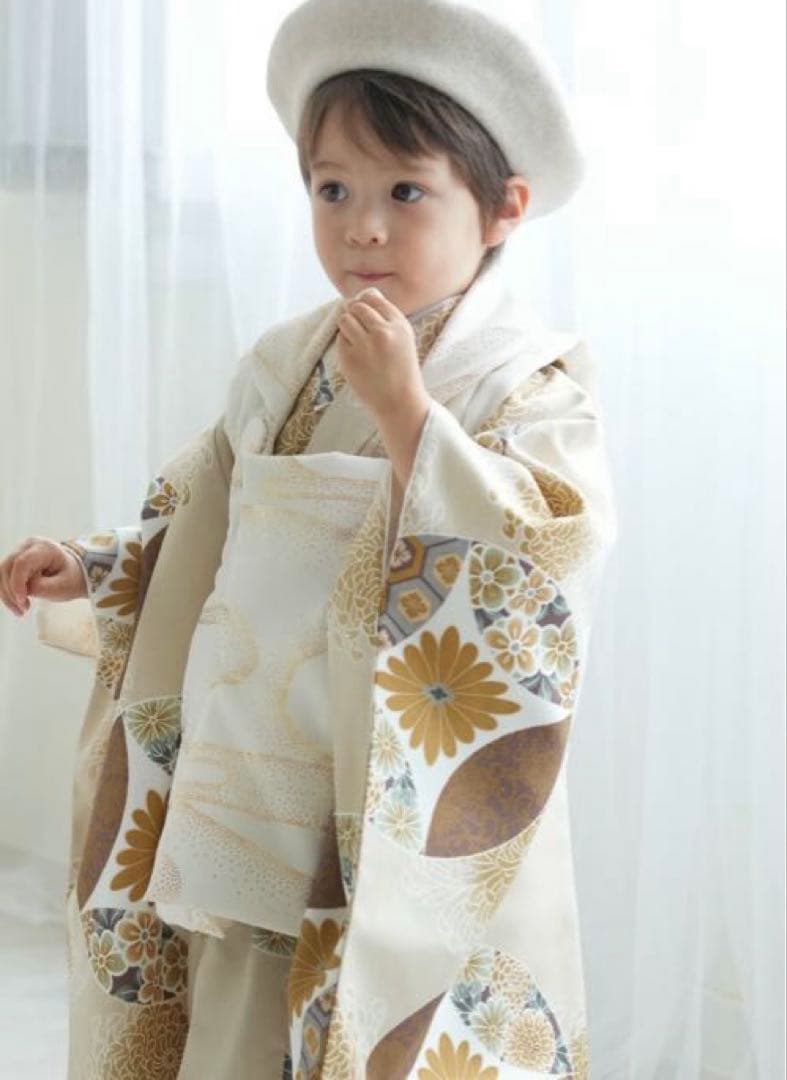 七五三　3歳　ひよこ商店 被布セット　utatane レンタル】七五三 3歳 男の子 ひよこ商店 被布セット 子供 kids 三つ身