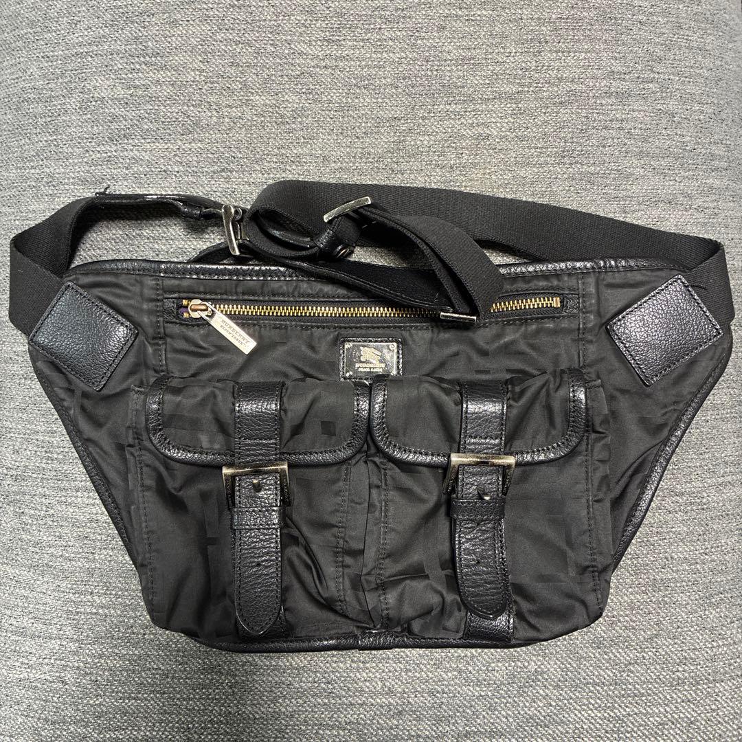バーバリーブラックレーベル メンズ ボディバッグ ウエストバッグ