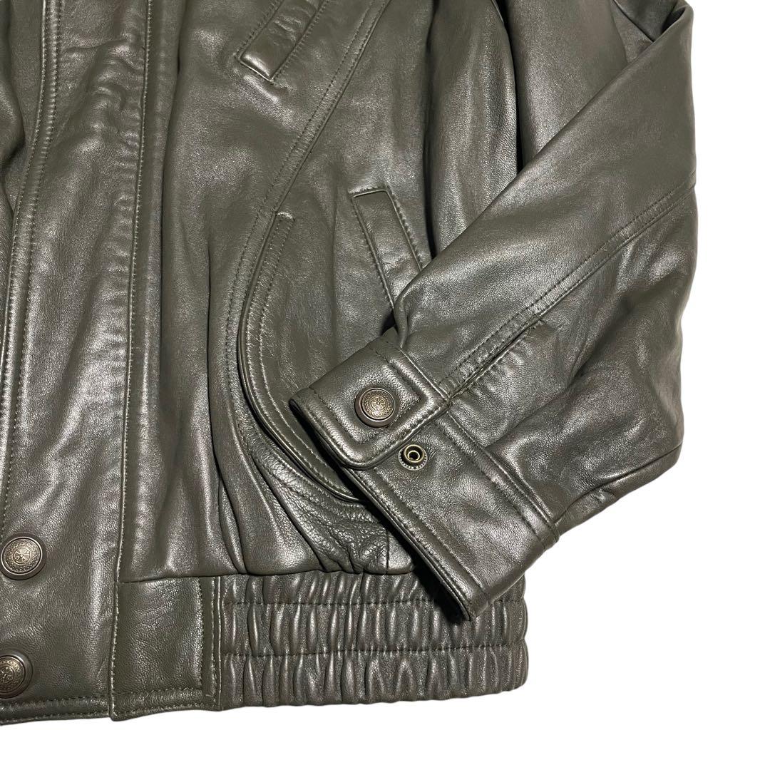 大きいサイズ【vintage】羊革 本革ラムレザーライダースジャケット