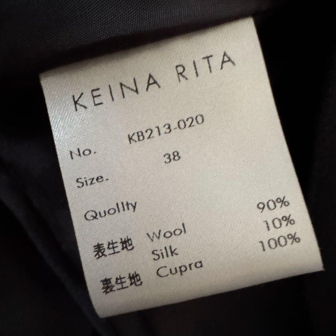 美品 KEINA RITA ブラウス パフスリーブ シルク混 ネイビー 38 - メルカリ