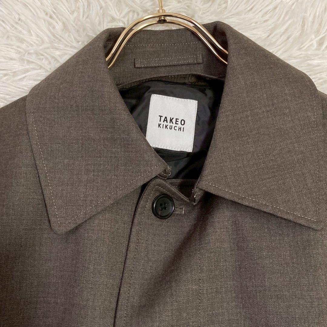 《美品》 TAKEO KIKUCHI コート ブラウン M ビジネス キレイめ
