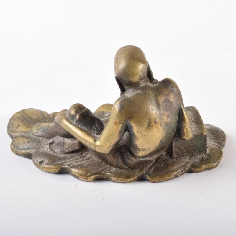 中国 古銅鍍金 達磨像 仏像 紙鎮 置物 C 7034 - メルカリ