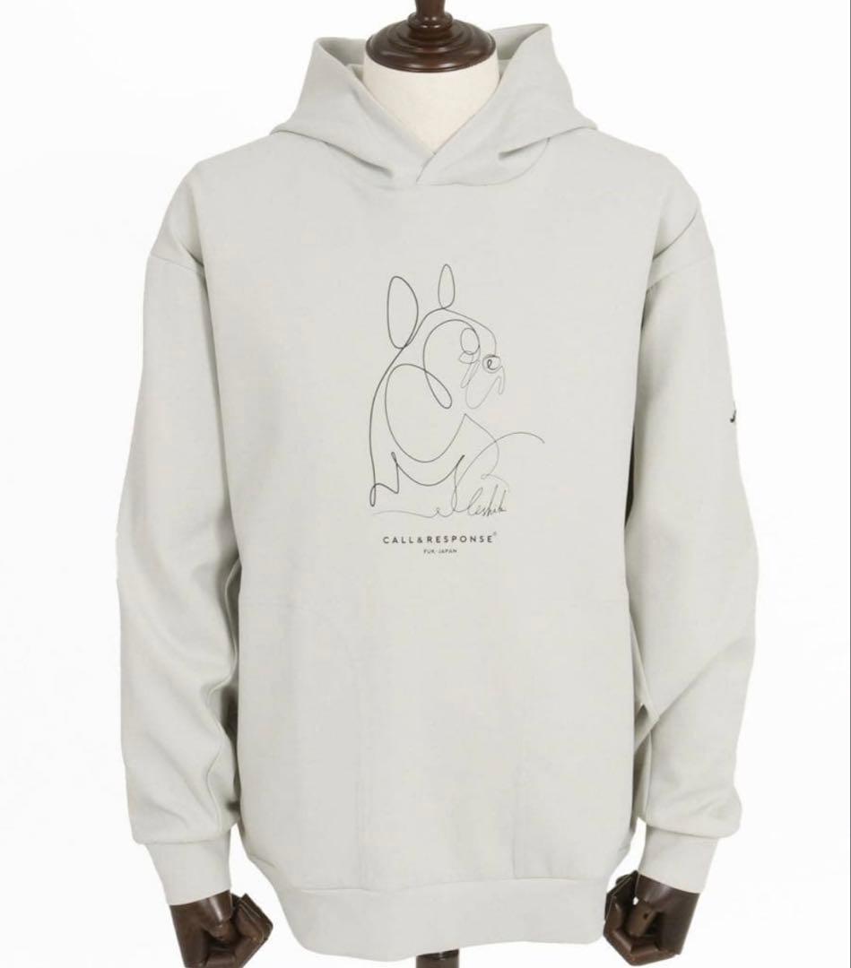 CALL&RESPONSEコールアンドレスポンスフレンチブル-プリントパーカー