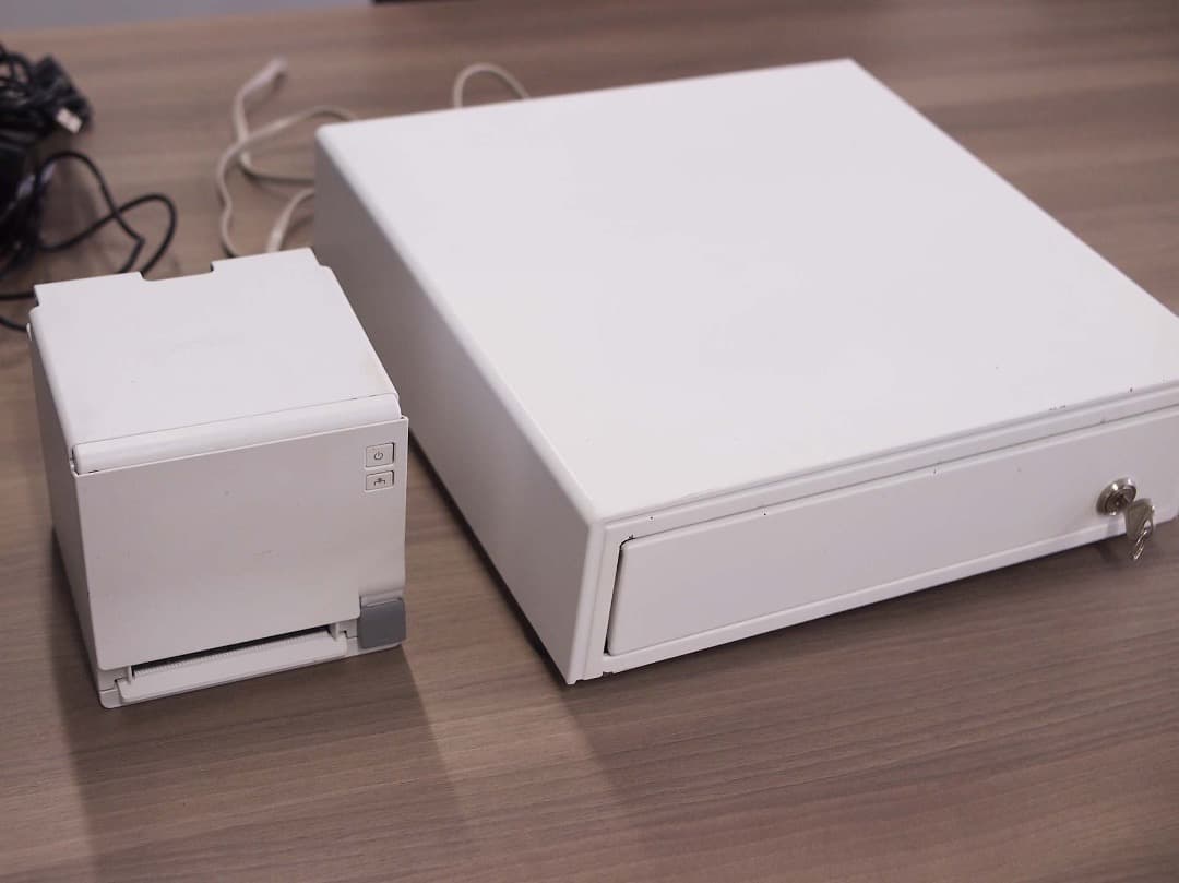 エプソン レシートプリンタ&キャッシュドロア セット売り② Airレジ・スマレジ対応周辺機器3点セット｜Bluetooth対応 レシート