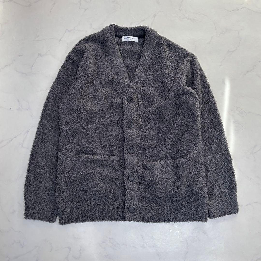 ジェラートピケ ホーム メンズ モコモコ 上下セットアップ グレー