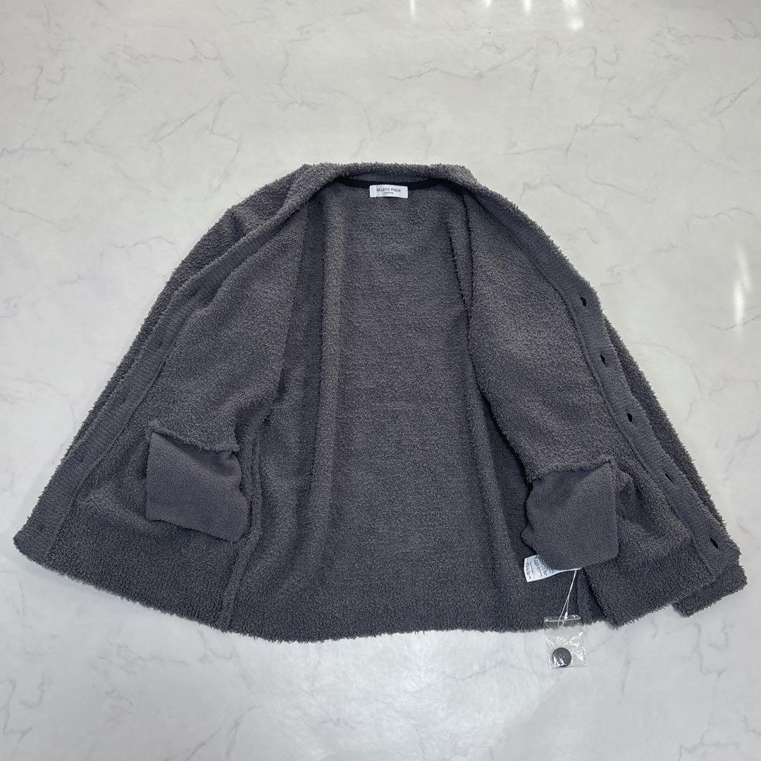 ジェラートピケ ホーム メンズ モコモコ 上下セットアップ グレー