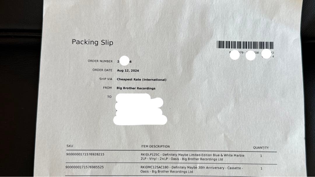 公式　再結成直前ゲリラ　新品未開封【M】 oasis　72時間限定 販売Tシャツ