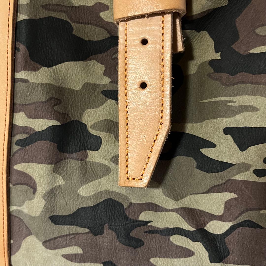 《HARRY☆HANNY》ミリタリー柄トートバッグ　ハンドメイド　大きめ