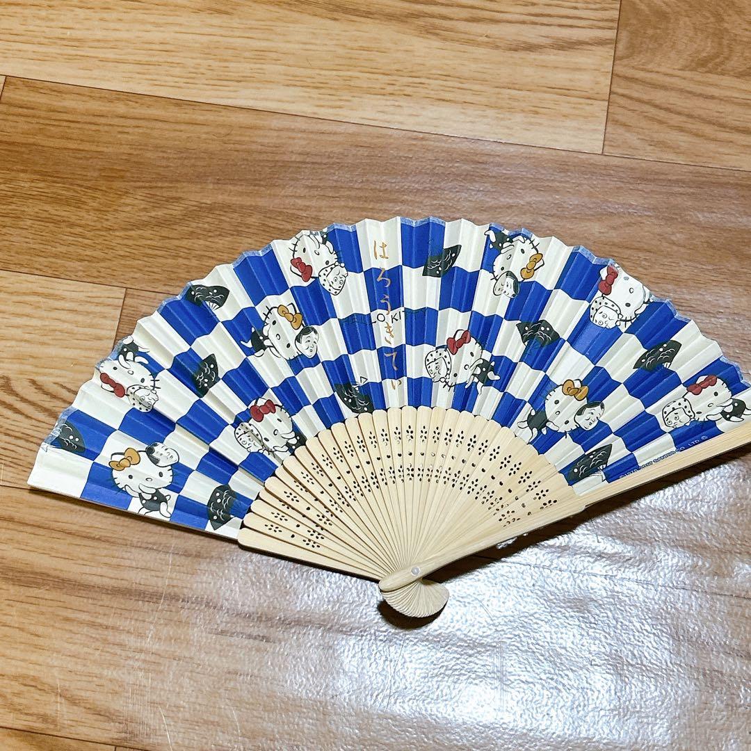 【非売品】ハローキティ　伝統和柄　扇子　激レア　ノベルティ　キティちゃん
