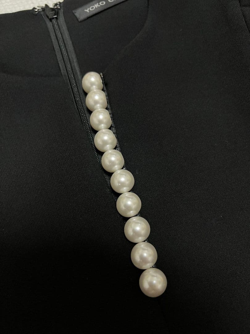 YOKOCHAN/ヨーコチャン】美品ブラック ☆パールトップス サイズ38