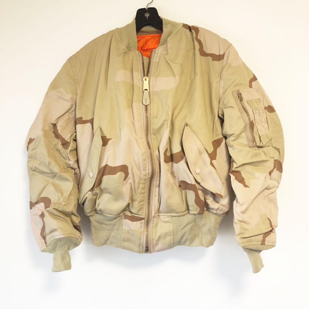 新品 デッド アルファアメリカ製 ALPHA MA-1 デザートカモ USA製