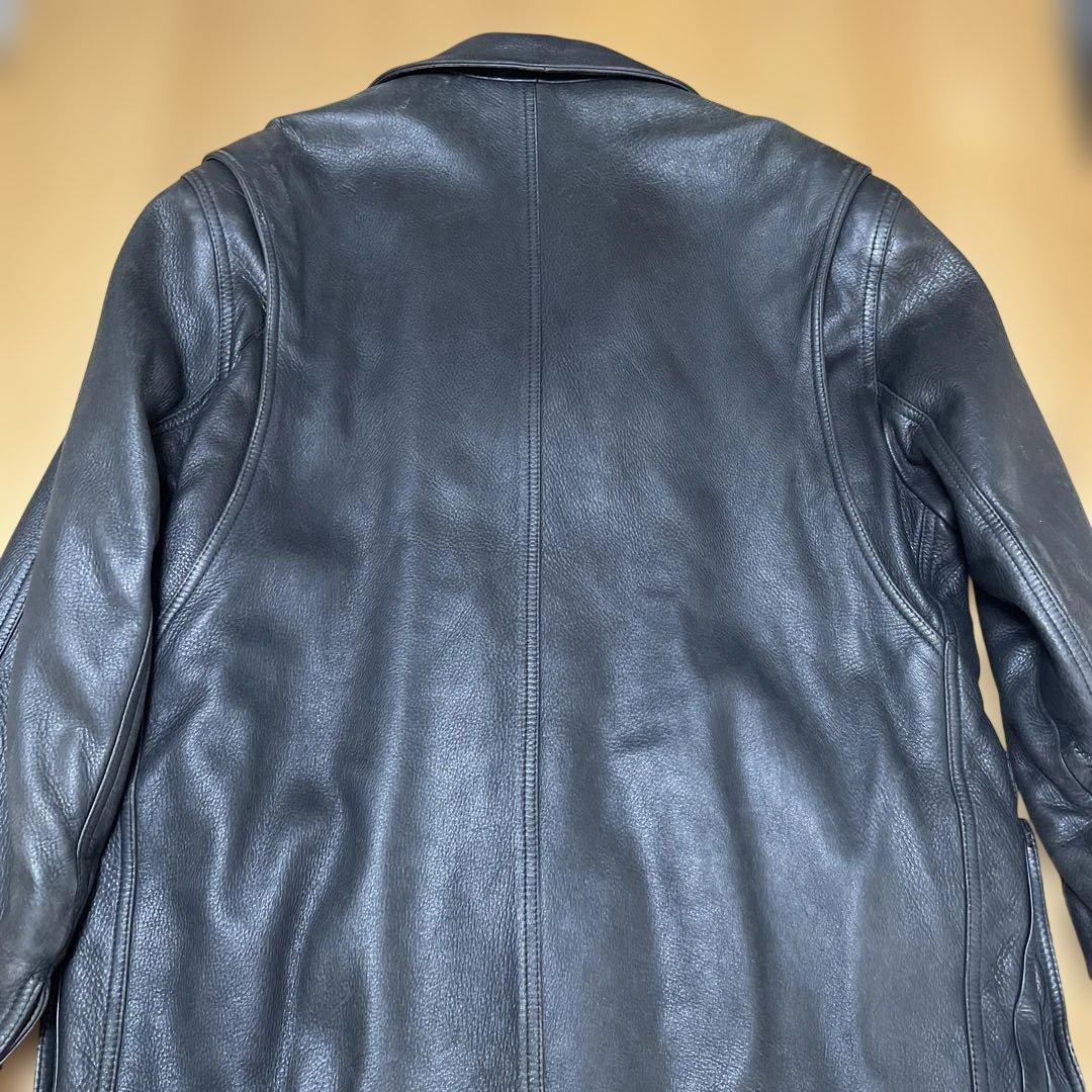 ダーバン DURBAN ディアスキン 鹿革 コート ジャケット ブラック 黒