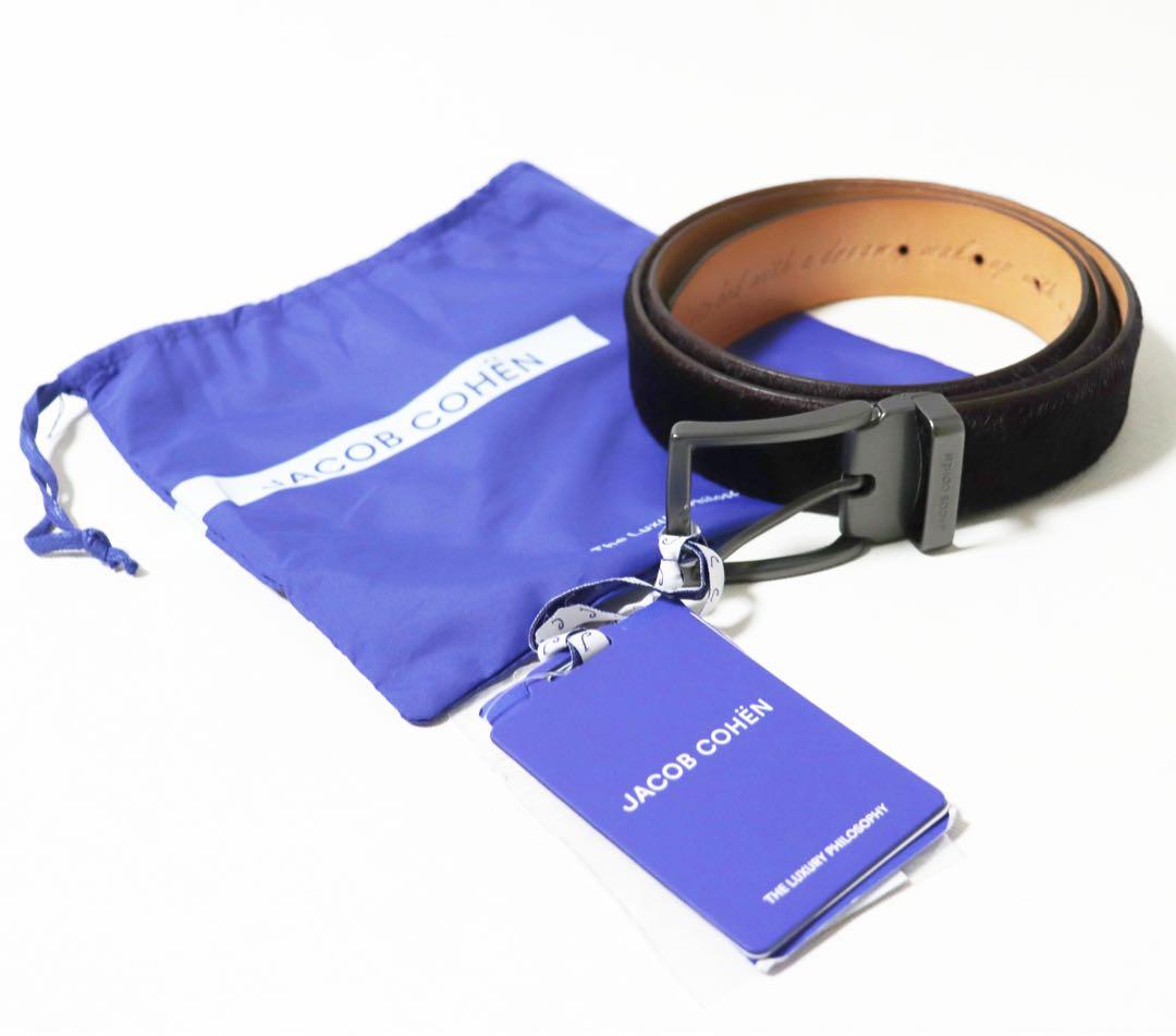 《ヤコブコーエン》新品 イタリア製 カーフヘアーベルト 100cmまで対応