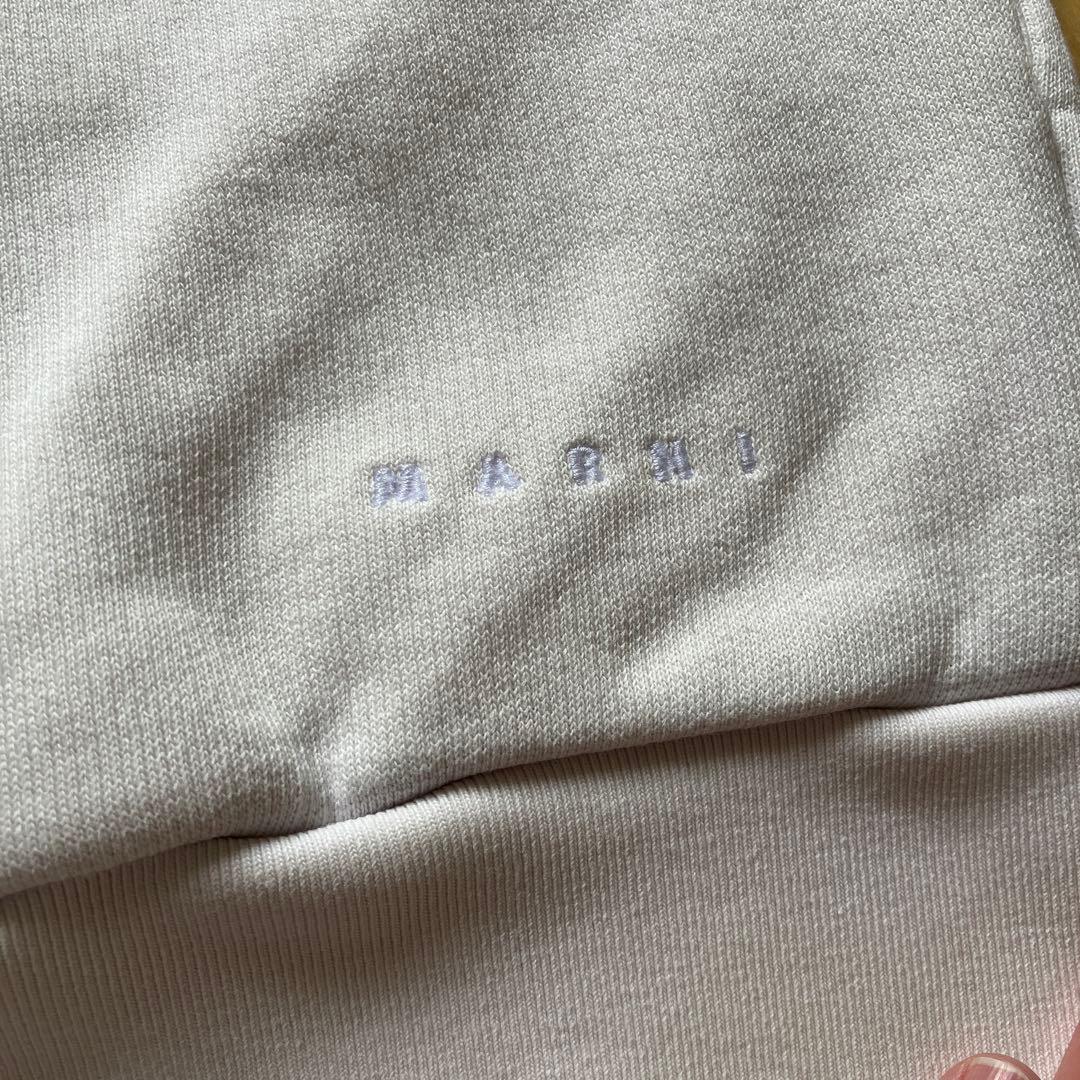 MARNI ロゴ刺繍 ホワイト フーディ 46 - メルカリ