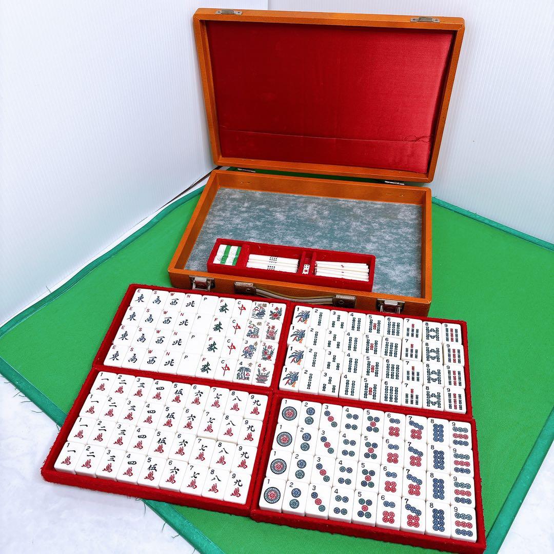 ミズノ　丸一　麻雀牌　背緑　国士　ジャンボ