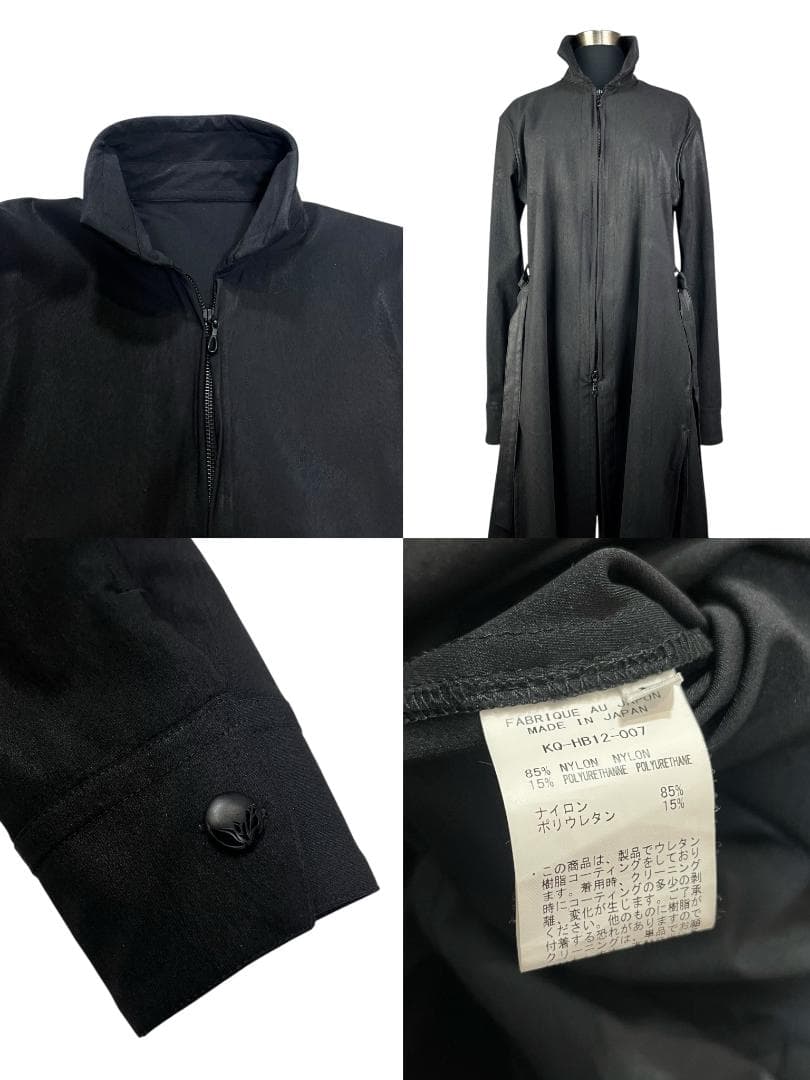 kiryuyrik 23AW コーティングジップフレアロングシャツ M 極美品