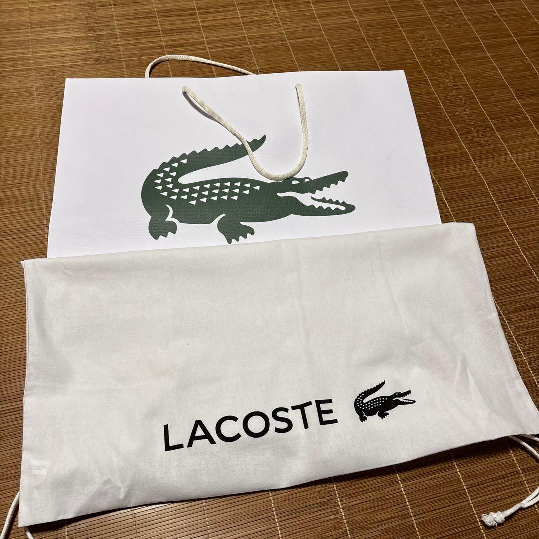 LACOST パデッドナイロン ゴルフボールエフェクトバケットバッグ 未