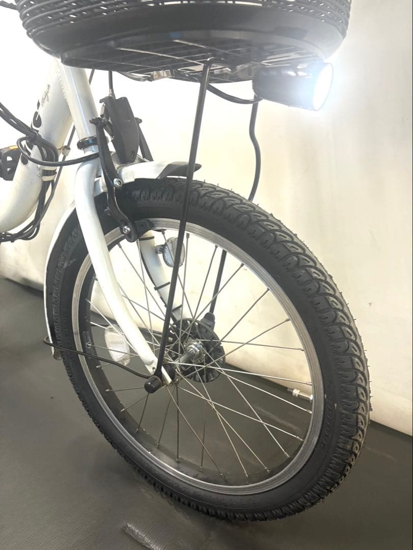 1年保証 ブリヂストン ビッケ 20インチ 子供乗せ 白 電動アシスト