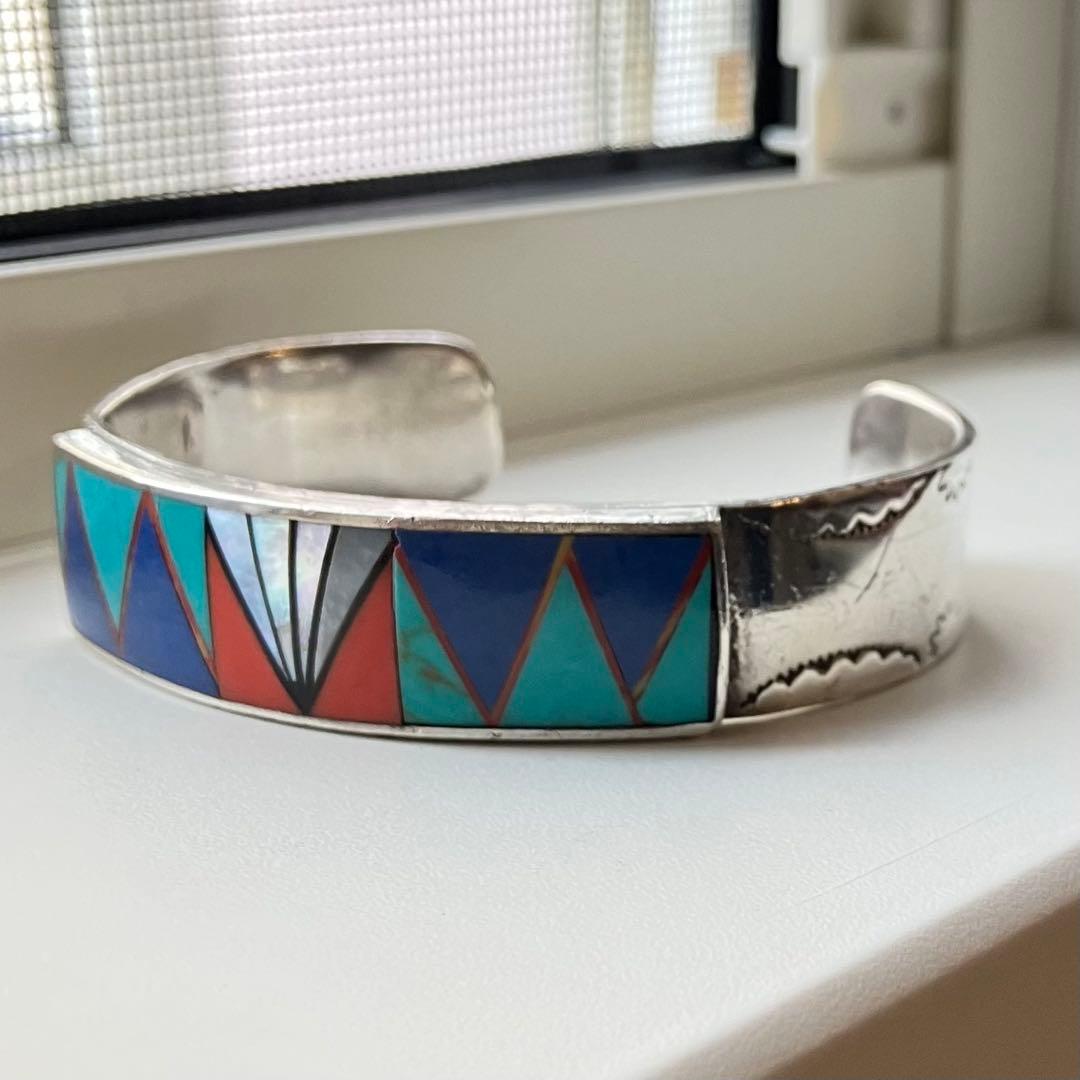 47g ズニ族 スターリングシルバー インレイ マルチストーン ブレスレット 楽天市場】【FUNNY公式ストア】 ズニ族 Jason&Pearl Ukestine マルチ