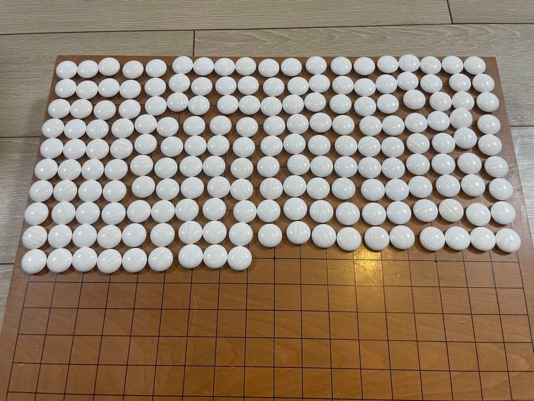 蛤碁石 33号(9.2mm) 那智黒石 欅碁笥セット お手入れ済