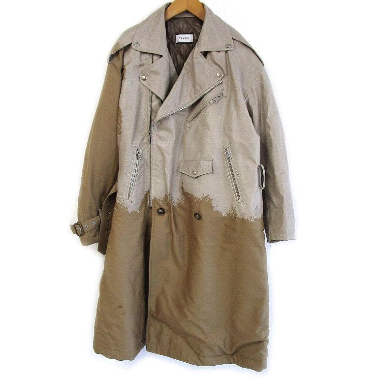 TAAKK ターク トレンチコート ライダース ドッキングコート 2 ベージュ