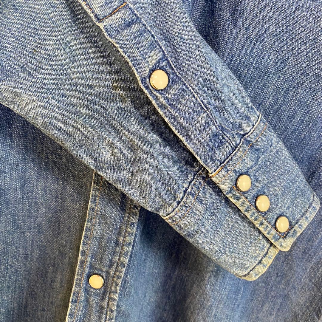 80's ラングラー ホースタグ USA製 Mサイズ相当 デニムシャツ - メルカリ